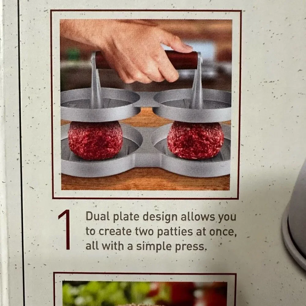 Parini Double Burger Press and Cheese Melting Dome